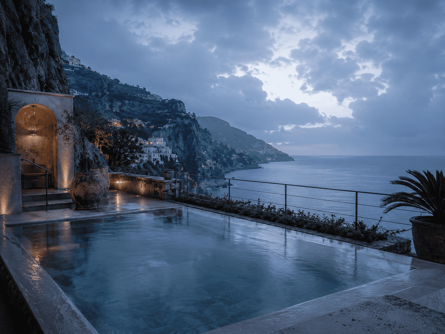 The thermal pool, after rain