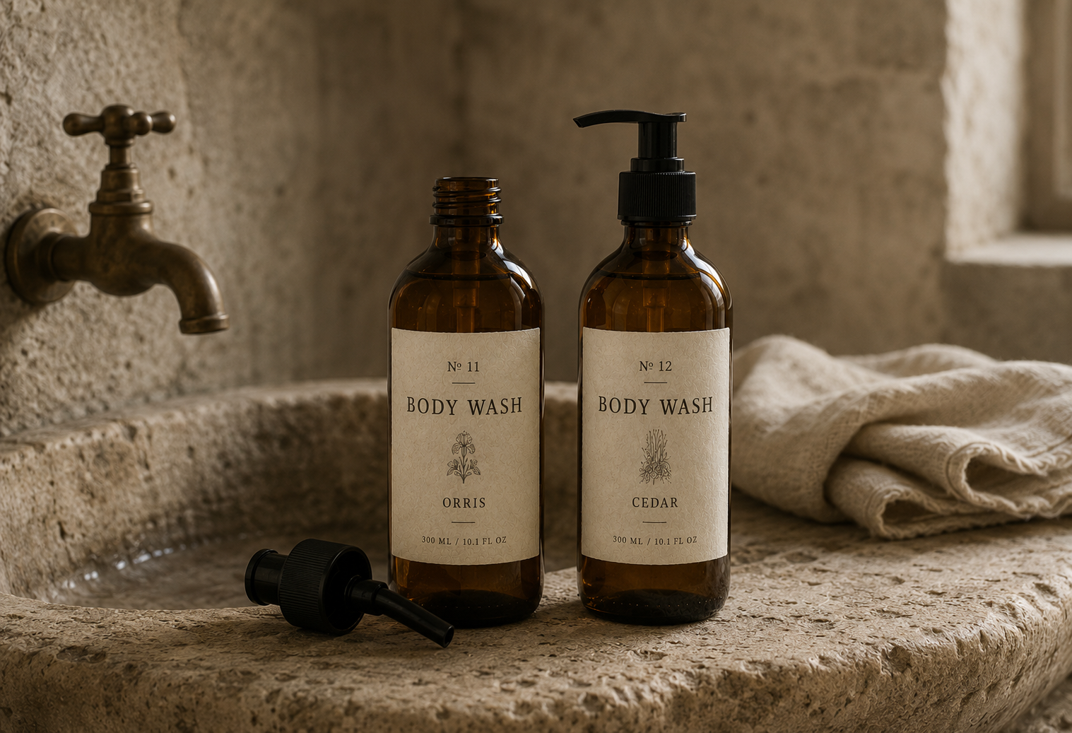 Body wash, two scents.