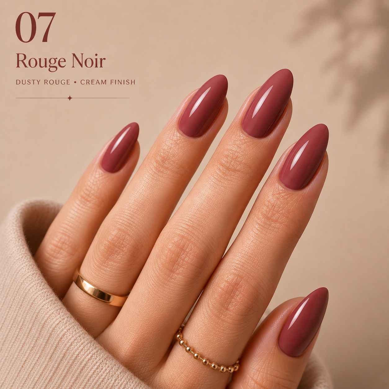 Rouge Noir - hand-painted nail look N° 06