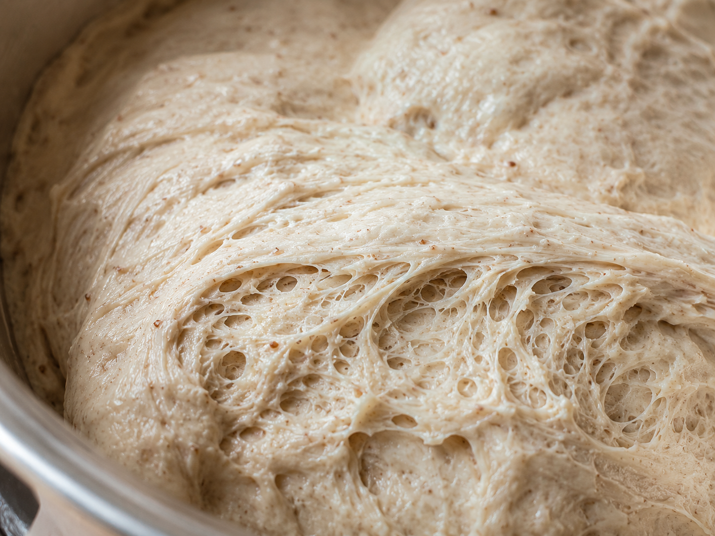 75% hydration dough close-up