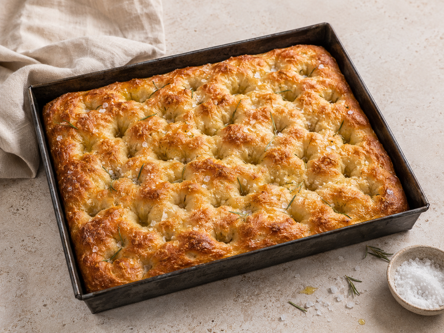 Half-tray of focaccia