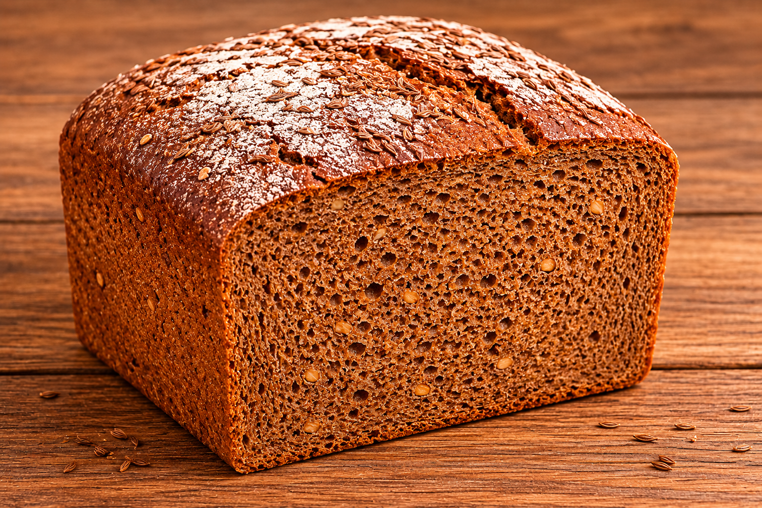 Square-cut rye loaf