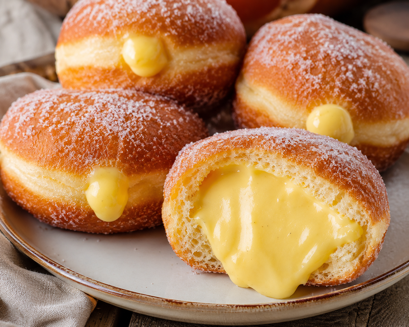 Bombolone with crema filling
