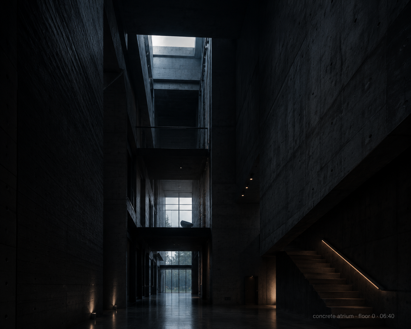 The Atrium concrete hall
